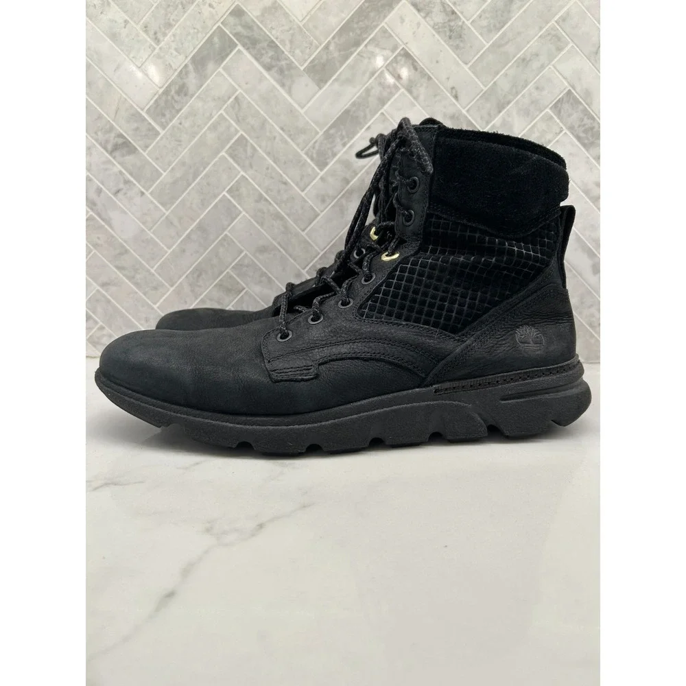 Timberland Eagle Bay Ortholite Bay Boots Men's Size 11 Black Leather‎ A1JRS